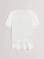 Ted Baker White Onzaa Raglan Detail T-Shirt - Image 5 of 6