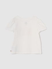 Gap White Brannan Bear Logo Short Sleeve Crew Neck T-Shirt (6mths-5yrs) - Image 2 of 3
