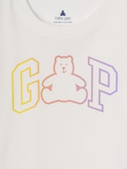 Gap White Brannan Bear Logo Short Sleeve Crew Neck T-Shirt (6mths-5yrs) - Image 3 of 3