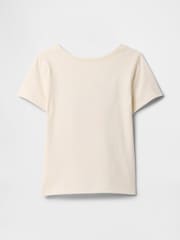 beis - Camiseta gráfica de manga corta y cuello redondo de Gap (6 meses - 5 años) - Imagen 2 de 3