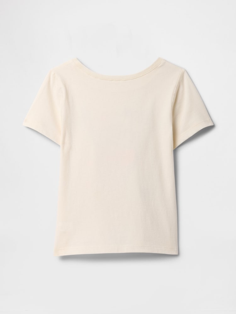 beis - Camiseta gráfica de manga corta y cuello redondo de Gap (6 meses - 5 años) - Imagen 2 de 3