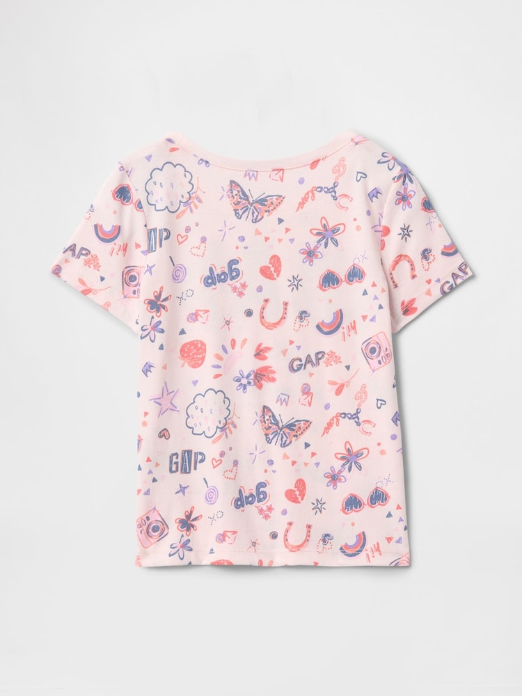 Gap Pink Short Sleeve Crew Neck Graphic T-Shirt (6mths-5yrs) - Image 2 of 2