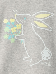 Gap Grey Bunny Short Sleeve Crew Neck Graphic T-Shirt (6mths-5yrs) - Image 3 of 3
