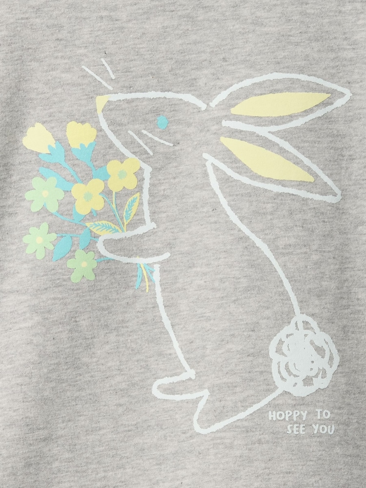 Gap Grey Bunny Short Sleeve Crew Neck Graphic T-Shirt (6mths-5yrs) - Image 3 of 3