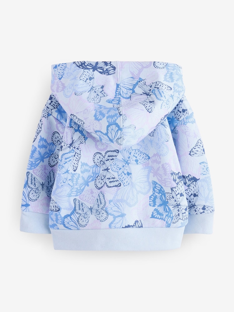 Gap Blue Butterfly Logo Fleece-Lined Zip Up Hoodie (6mths-5yrs) - Image 2 of 5 Gap Blue Butterfly Logo Fleece-Lined Zip Up Hoodie (6mths-5yrs) - Image 2 of 5