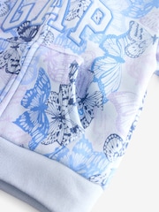 Azul con mariposa - Sudadera con capucha, forro de polar, cremallera y logotipo de Gap (6 meses - 5 años) - Imagen 4 de 5