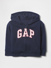 Gap Navy Blue Relaxed Logo Zip Hoodie (6mths-5yrs) - Image 1 of 3