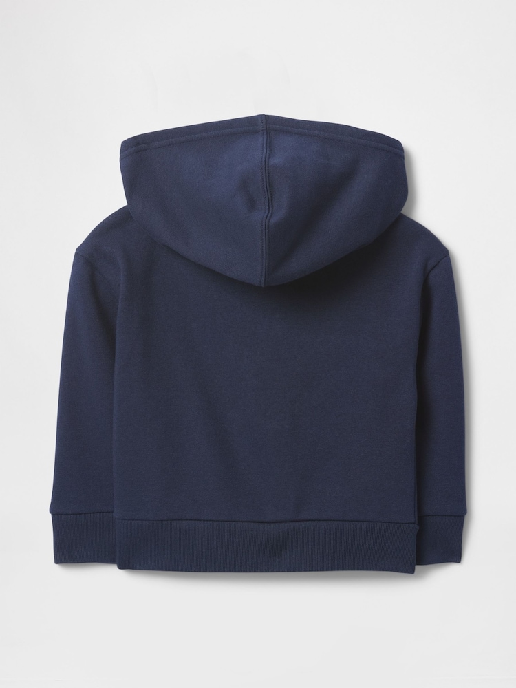 Gap Navy Blue Relaxed Logo Zip Hoodie (6mths-5yrs) - Image 2 of 3
