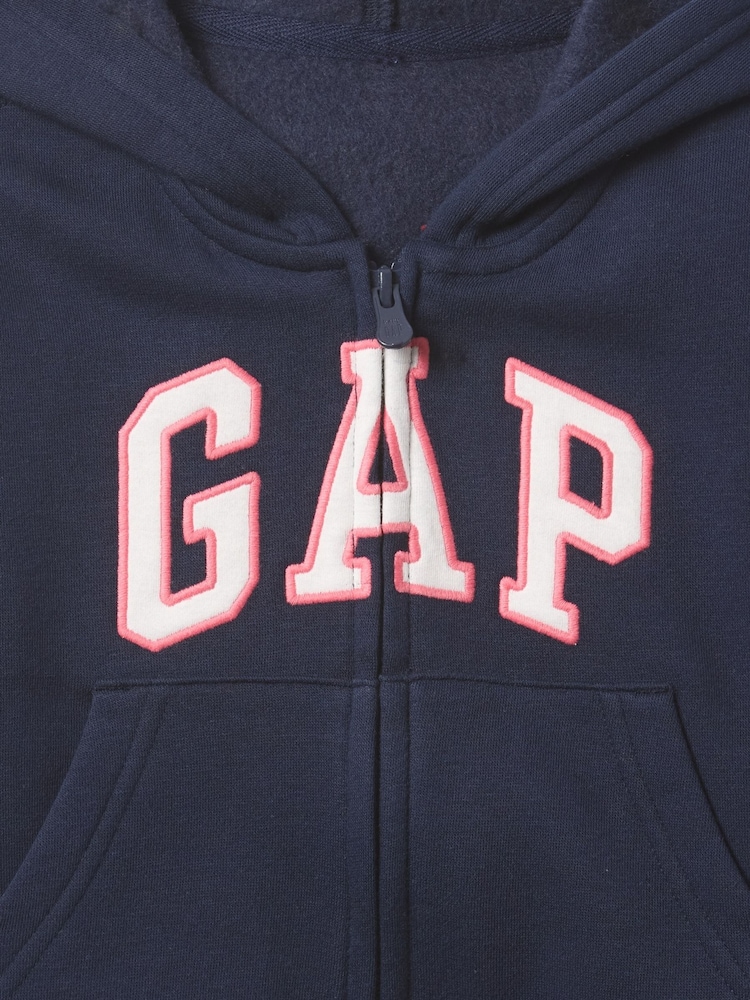 Gap Navy Blue Relaxed Logo Zip Hoodie (6mths-5yrs) - Image 3 of 3