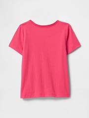 Gap Bright Pink Short Sleeve Crew Neck Graphic T-Shirt (6mths-5yrs) - Image 2 of 3