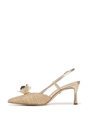 لون طبيعي - Sam Edelman Regular Fit Cream Mali Slingback Shoes - صورة 3 من 8