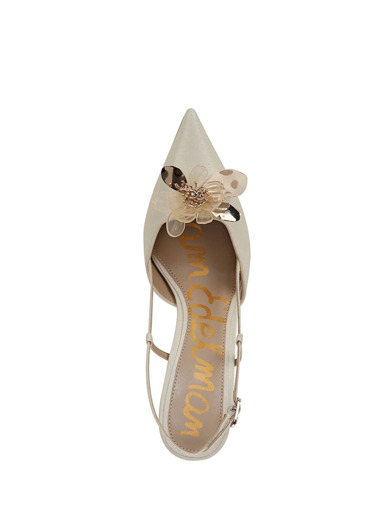 Sam Edelman Regular Fit Cream Mali Slingback Shoes - Image 6 of 7