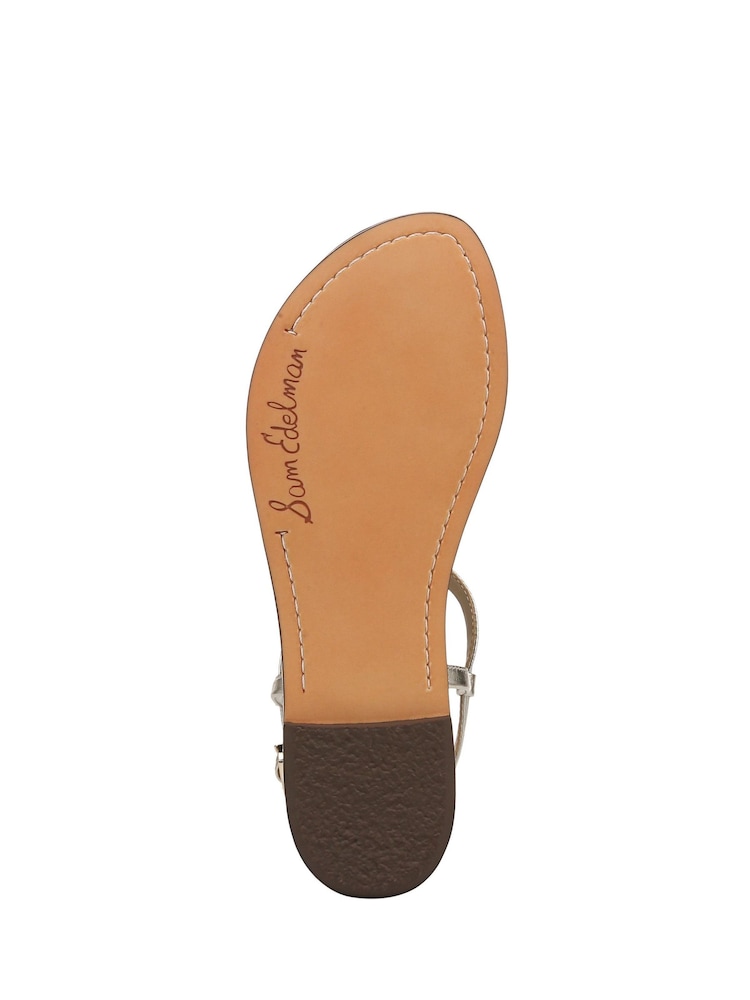 Sam Edelman Regular Fit Cream Gigi Ray T Bar Sandals - Image 6 of 6