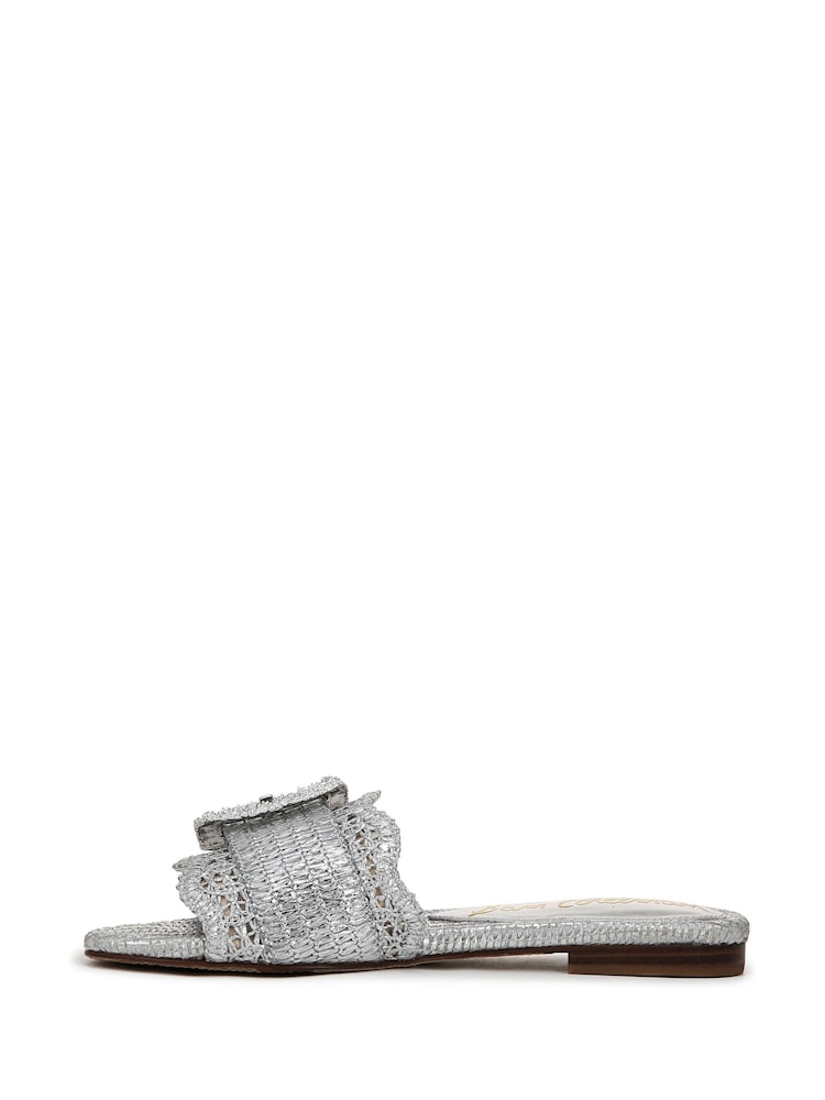 Sam Edelman Regular Fit Silver Bambi 6 Slider Sandals - Image 2 of 7
