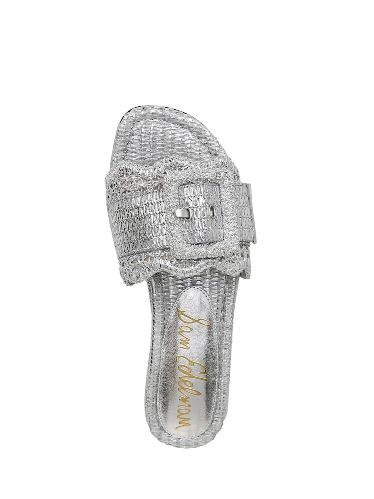 Sam Edelman Regular Fit Silver Bambi 6 Slider Sandals - Image 6 of 7