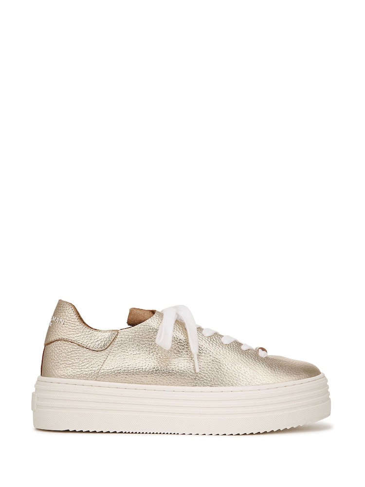 Sam Edelman Regular Fit Yellow Pippy Lace-Up Trainers - Image 1 of 7