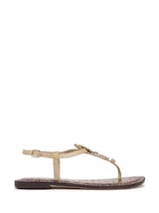 Sam Edelman Regular Fit Cream Gigi Ray T Bar Sandals - Image 1 of 6