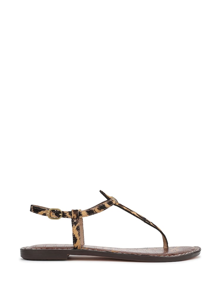Sam Edelman Regular Fit Gigi T Bar Black Sandals - Image 1 of 7