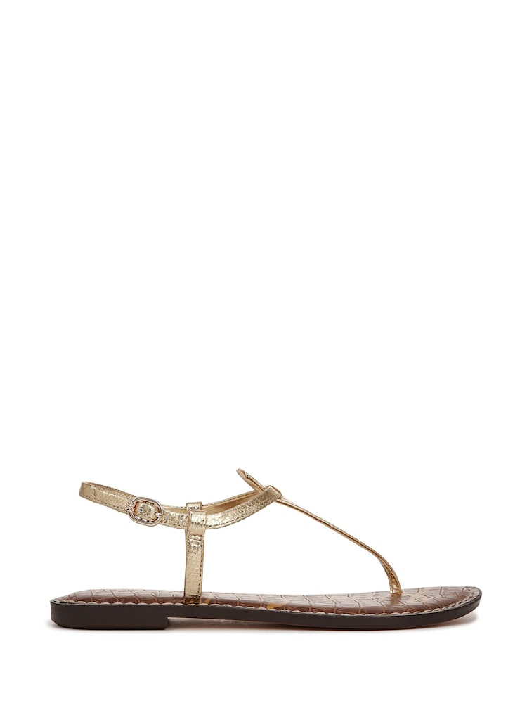 Sam Edelman Regular Fit Gigi T Bar Black Sandals - Image 1 of 6