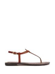 Sam Edelman Regular Fit Gigi T Bar Black Sandals - Image 1 of 5