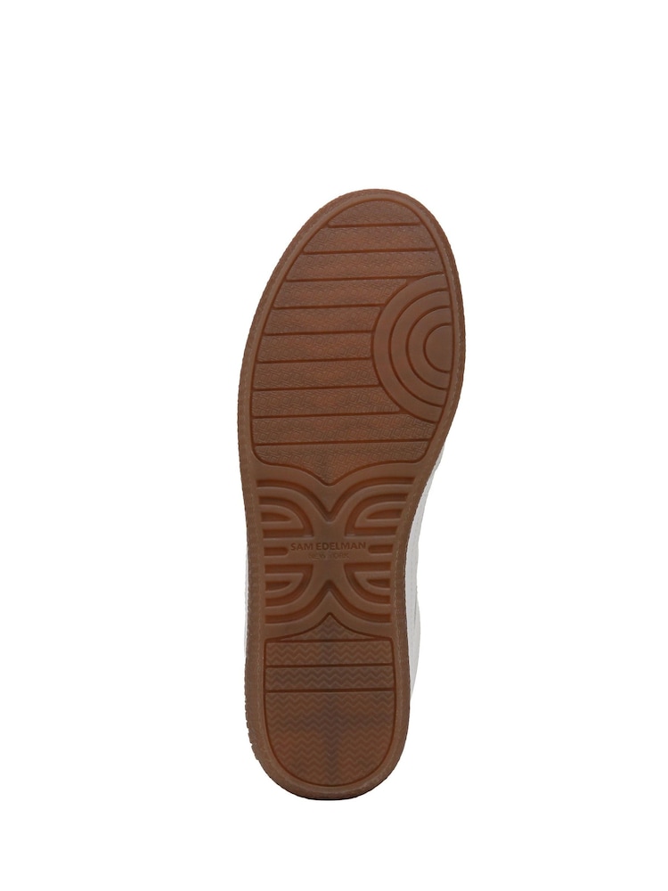 Baskets Sam Edelman Blanches En Daim - Taille 7 US (femmes) - Occasion - Style Athlé