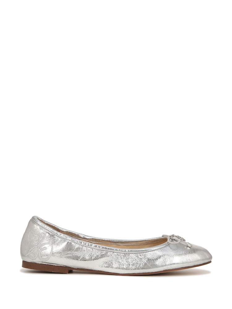 Sam Edelman Regular Fit Silver Felicia Ballet Flats - Image 1 of 7