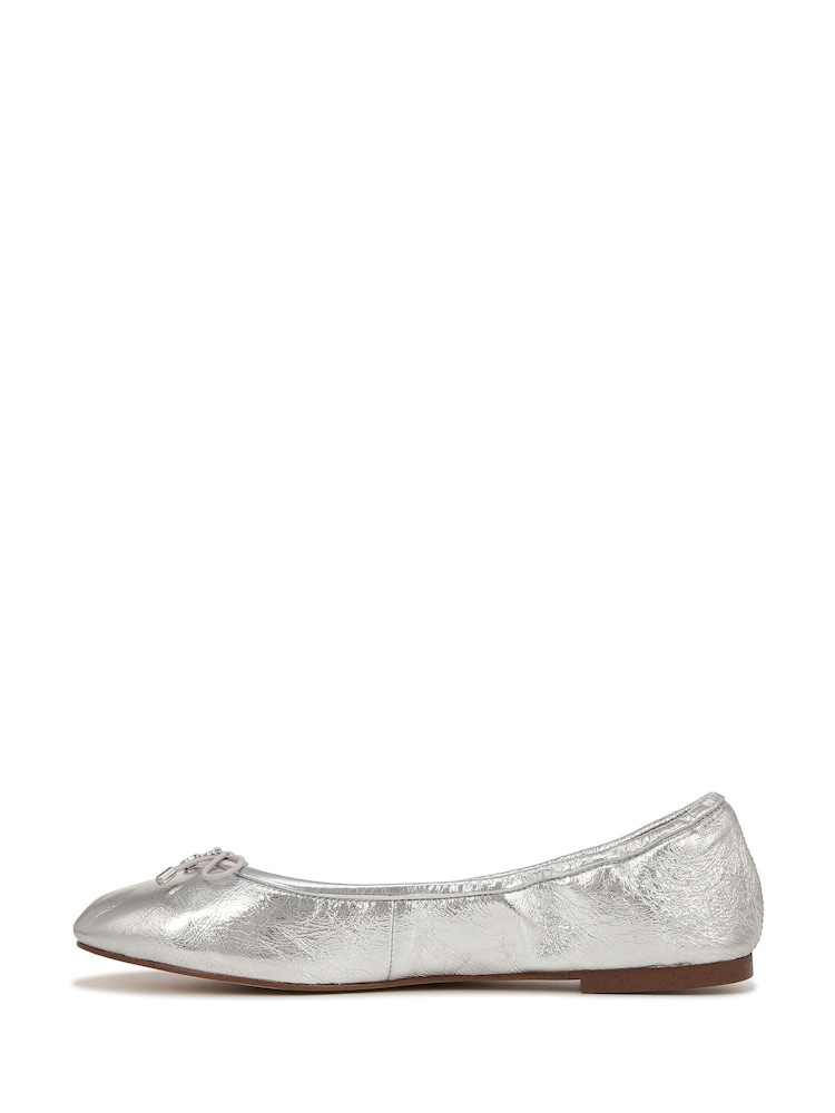 Sam Edelman Regular Fit Silver Felicia Ballet Flats - Image 2 of 7