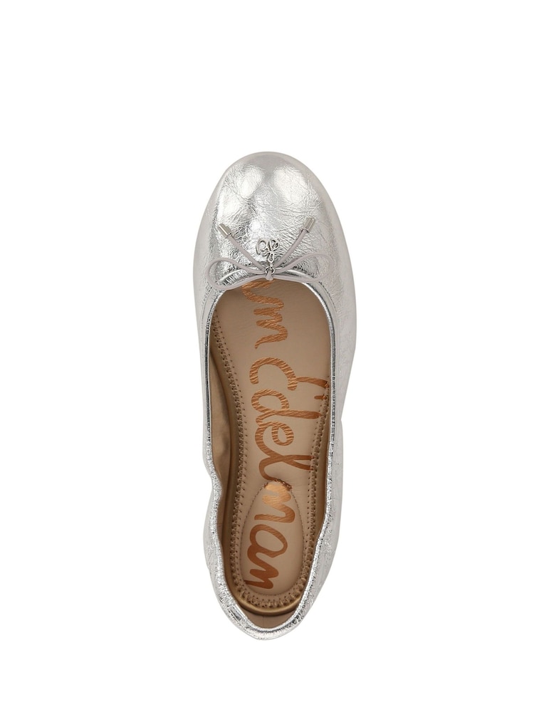 Sam Edelman Regular Fit Silver Felicia Ballet Flats - Image 6 of 7