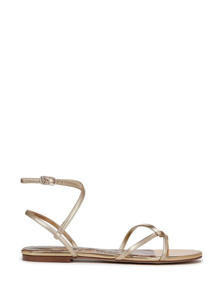 Sam Edelman Regular Fit Gold Ellina Strappy Sandals - Image 1 of 7