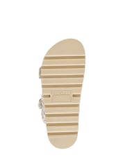 Kremowy - Sam Edelman Regular Fit Tiffanie Gold Slider Sandals - Image 6 of 6