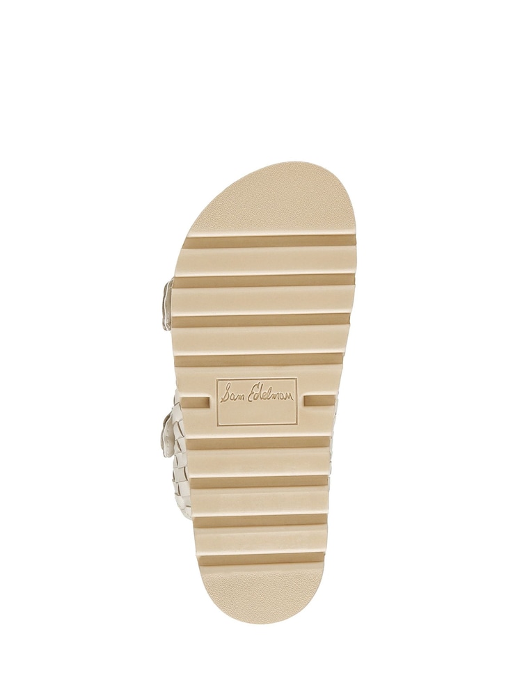 Kremowy - Sam Edelman Regular Fit Tiffanie Gold Slider Sandals - Image 6 of 6