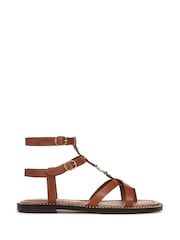 Sam Edelman Regular Fit Teeni Gladiator Brown Sandals - Image 1 of 6