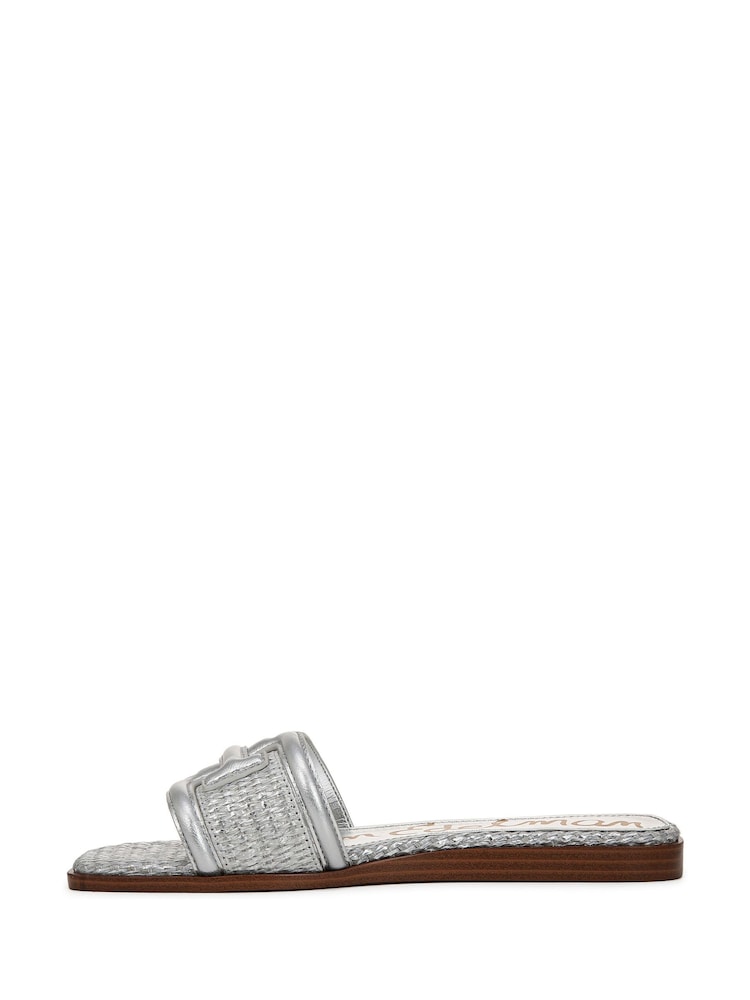 Sam Edelman Regular Fit Silver Irina Slider Sandals - Image 2 of 7