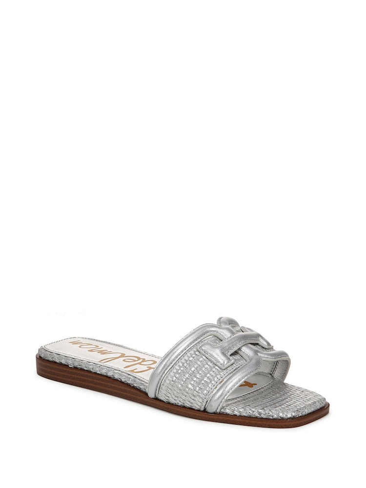 Sam Edelman Regular Fit Silver Irina Slider Sandals - Image 3 of 7