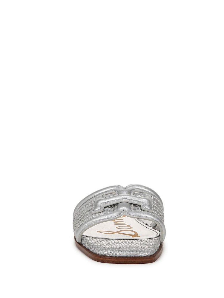 Sam Edelman Regular Fit Silver Irina Slider Sandals - Image 4 of 7