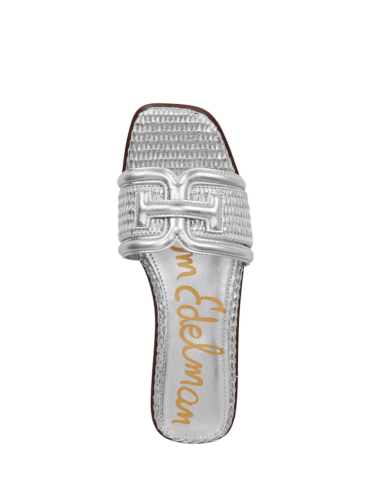 Sam Edelman Regular Fit Silver Irina Slider Sandals - Image 6 of 7