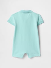 Gap Green Pique Polo Romper (Newborn-24mths) - Image 2 of 2