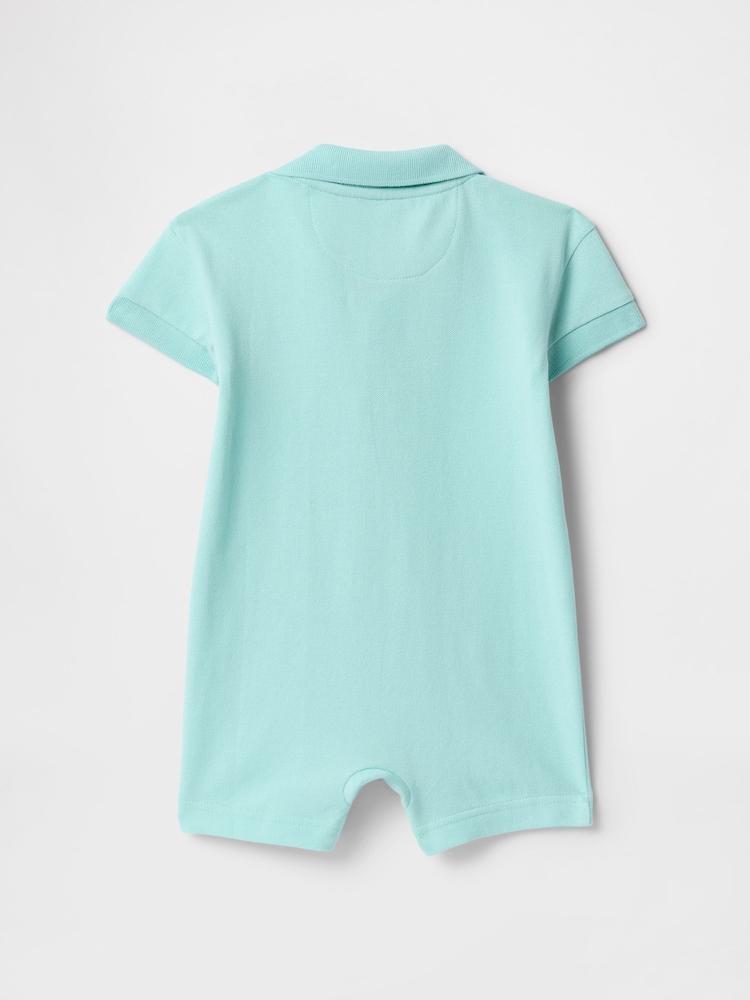 Gap Green Pique Polo Romper (Newborn-24mths) - Image 2 of 2