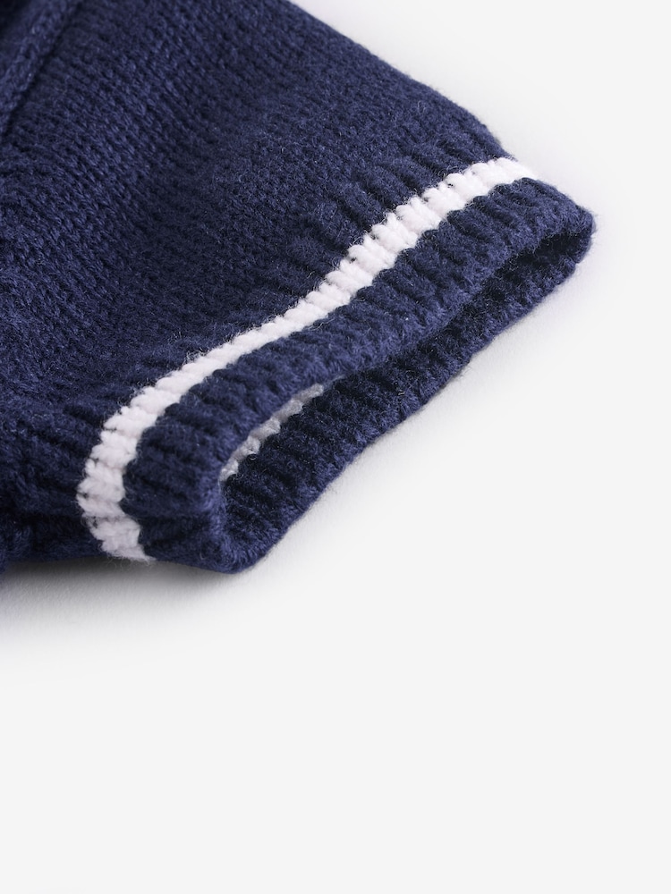 Gap Navy Blue Polo Knitted Romper (Newborn-24mths) - Image 6 of 6