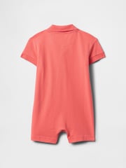 Gap Pink Pique Polo Romper (Newborn-24mths) - Image 2 of 2