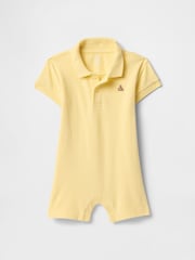 Gap Yellow Pique Polo Romper (Newborn-24mths) - Image 1 of 2