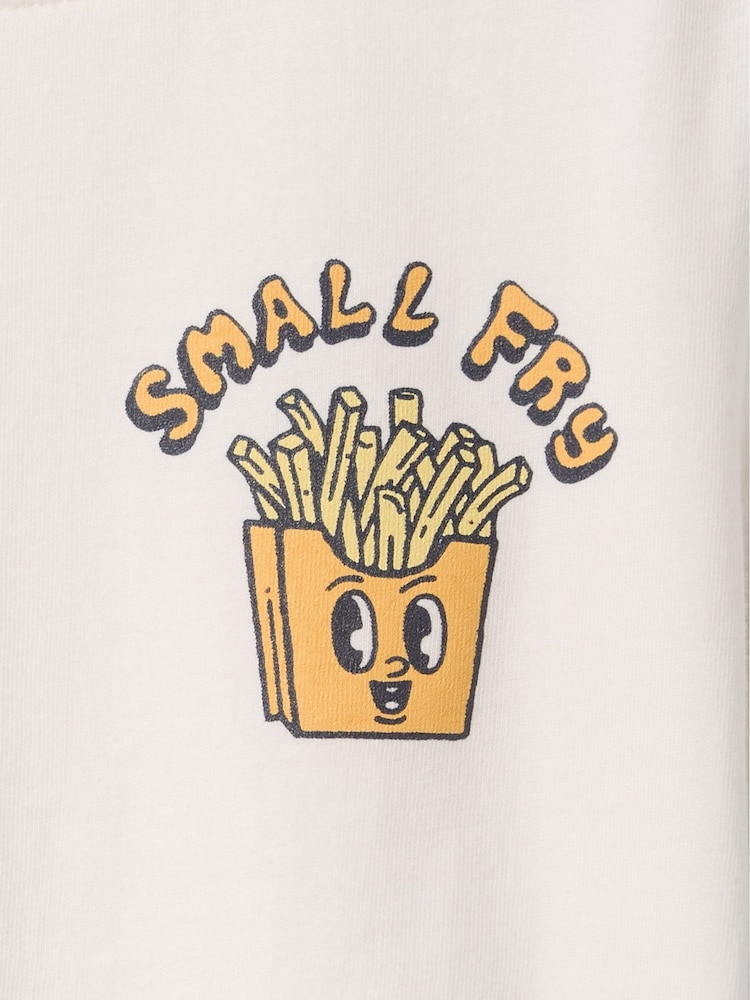 Gap White Fries Short Sleeve Graphic T-Shirt (6mths-5yrs) - Image 3 of 3