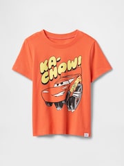 Gap Orange Lightning McQueen Disney Graphic Short Sleeve T-Shirt (6mths-5yrs) - Image 1 of 3