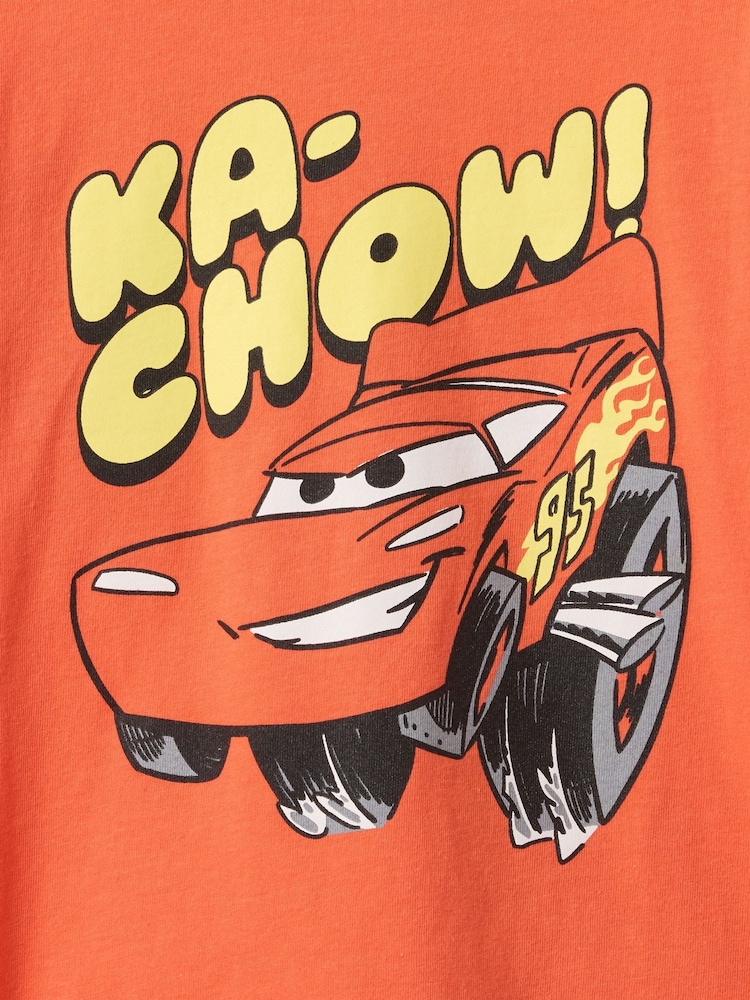 Gap Orange Lightning McQueen Disney Graphic Short Sleeve T-Shirt (6mths-5yrs) - Image 3 of 3