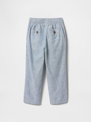 Синий - Gap Linen-Cotton Pull On Trousers (6mths-5yrs) - Image 3 of 3