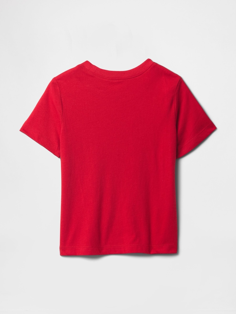 Gap Red Logo Short Sleeve Crew Neck T-Shirt (Newborn-5yrs) - Image 2 of 3