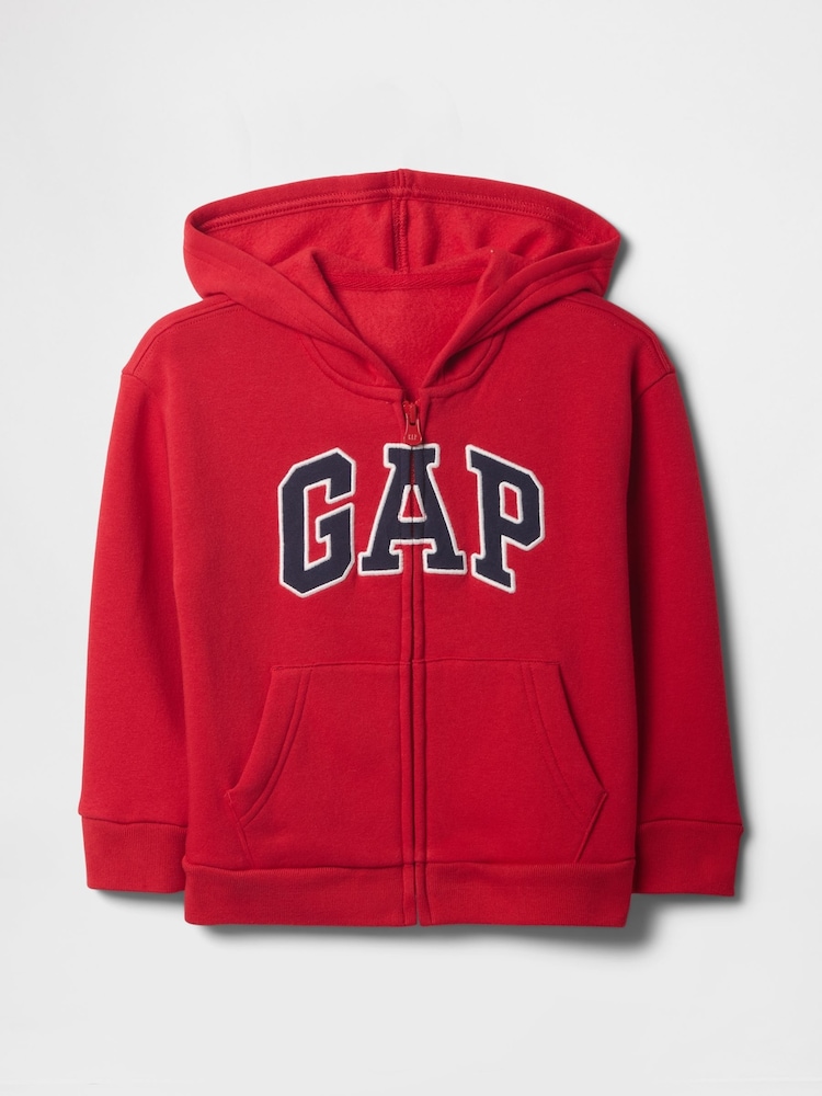 Gap Red Zip Up Logo Zip Up Hoodie (6mths-5yrs) - Image 1 of 3