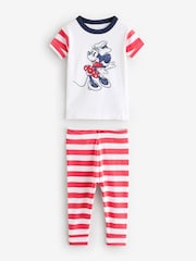Gap Disney gestreepte katoenen pyjama met korte mouwen (6mnd -5jr) - Image 1 of 3