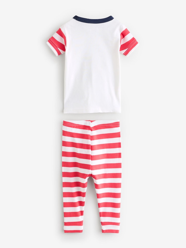 Gap Disney gestreepte katoenen pyjama met korte mouwen (6mnd -5jr) - Image 2 of 3