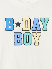 Gap White Birthday Boy Short Sleeve Graphic T-Shirt (6mths-5yrs) - Image 3 of 3